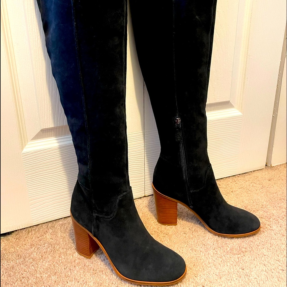 Franco Sarto black suede boots 7.5
